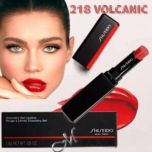 Shiseido VisionAiry Gel Lipstick* ~ 218 VOLCANIC (Orange Red ) 1.6g NIB/Sealed